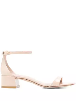Лакированные босоножки Stuart Weitzman, нейтральный