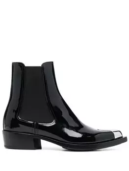 Лакированные ботильоны Alexander McQueen, черный