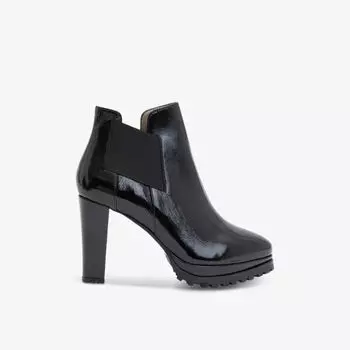 Лакированные ботильоны sarris на блочном каблуке Allsaints, черный
