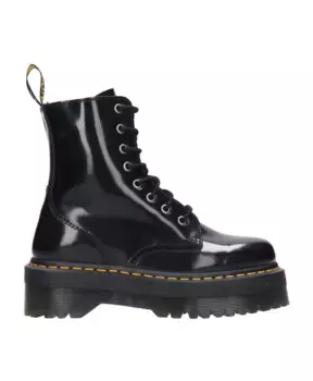 Лакированные ботинки-амфибии из нефрита из нефрита Dr. Martens, черный