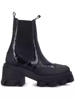 Лакированные ботинки челси GANNI, черный