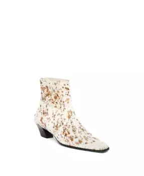 Лакированные ботинки Lucena на каблуке с отделкой из пони Maguire Shoes, белый