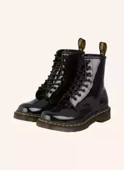 Лакированные ботинки на шнуровке 1460 патент Dr. Martens, черный