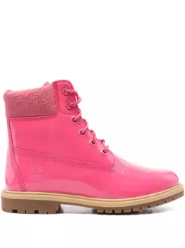 Лакированные ботинки на шнуровке Timberland, розовый