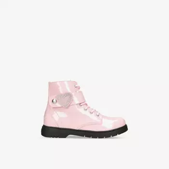 Лакированные ботинки Stella Stellina с сердечками 4-8 лет Lelli Kelly, розовый