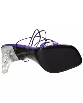 Лакированные и виниловые сандалии Valentino 100, фиолетовый