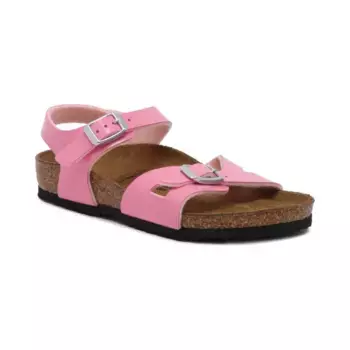 Лакированные карамельно-розовые босоножки с добавлением кожи Birkenstock, розовый