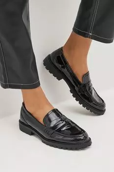 Лакированные лоферы Forever Comfort на толстой подошве Next, черный
