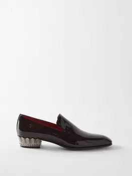Лакированные лоферы lipsidandy Christian Louboutin, черный