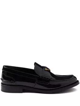 Лакированные лоферы Prada, черный