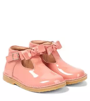 Лакированные лоферы с T-образным бантом и бантом Petit Nord, оранжевый