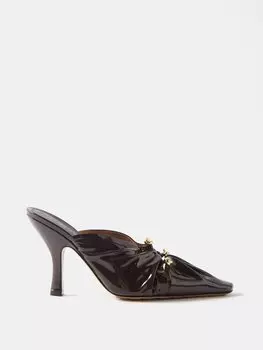 Лакированные мюли knot 90 Bottega Veneta, коричневый