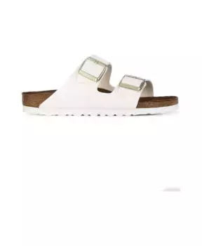 Лакированные сандалии Arizona с бирко флором Birkenstock, белый