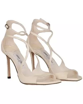 Лакированные сандалии Jimmy Choo Azia 95, белый