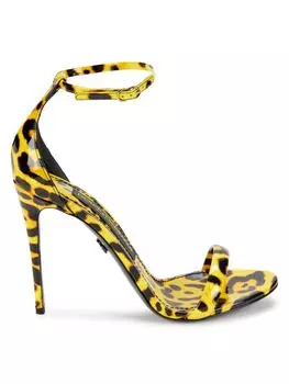 Лакированные сандалии с цвет Leopardовым принтом Dolce & Gabbana, цвет Leopard