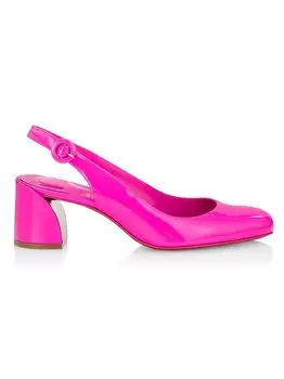 Лакированные сандалии So Jane 55MM с ремешком на пятке Christian Louboutin, розовый