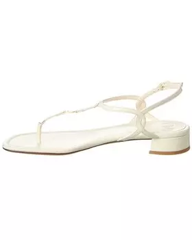 Лакированные сандалии Valentino с логотипом, белый
