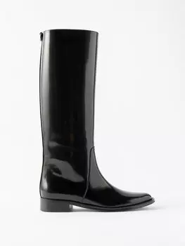 Лакированные сапоги hunt 25 Saint Laurent, черный