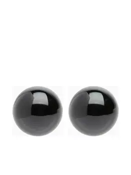 Лакированные серьги-шарики Nina Ricci, черный