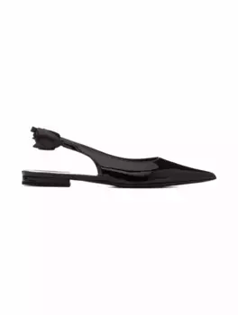 Лакированные слингбэки с аппликацией Magda Butrym, черный