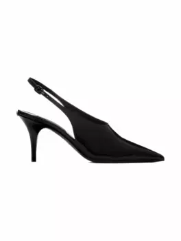 Лакированные слингбэки V-logo Valentino Garavani, черный