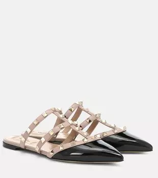 Лакированные тапочки Valentino Garavani Rockstud Valentino Garavani, черный