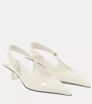 Лакированные туфли amel 50 с пяткой на пятке Jimmy Choo, белый