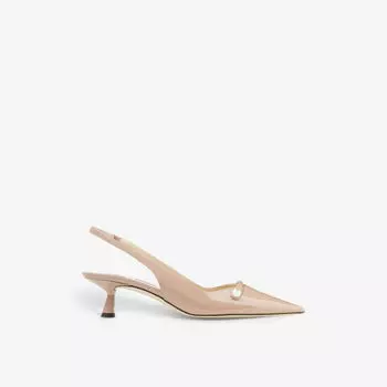 Лакированные туфли Amita 45 на пятке с пяткой Jimmy Choo, розовый