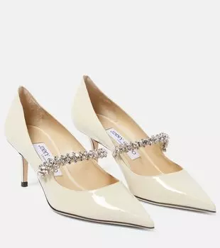 Лакированные туфли bing pump 65 Jimmy Choo, белый