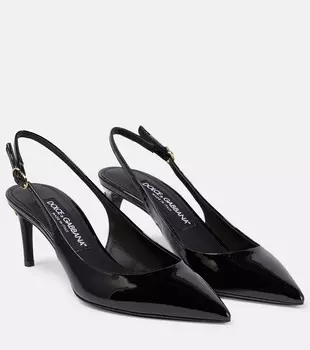 Лакированные туфли Cardinale с ремешком на пятке Dolce&Gabbana, черный