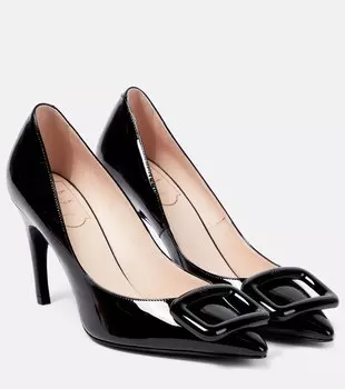 Лакированные туфли choc Roger Vivier, черный