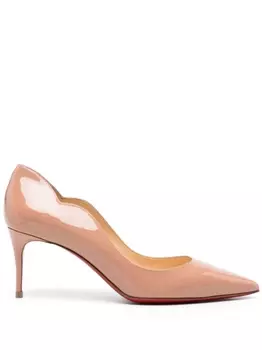 Лакированные туфли Hot Chick 70 Christian Louboutin, бежевый
