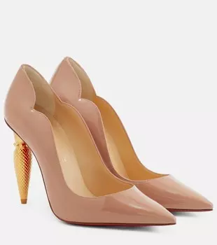 Лакированные туфли Lipchick Christian Louboutin, бежевый