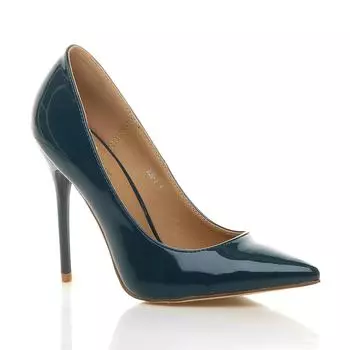 Лакированные туфли-лодочки на высоком каблуке-шпильке AJVANI, зеленый