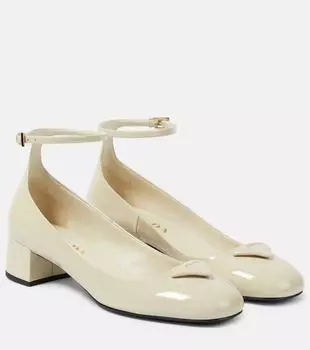 Лакированные туфли-лодочки Prada, Avorio