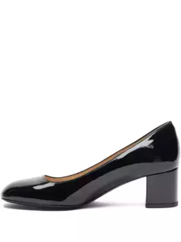 Лакированные туфли Maeve 50 на блочном каблуке Stuart Weitzman, черный