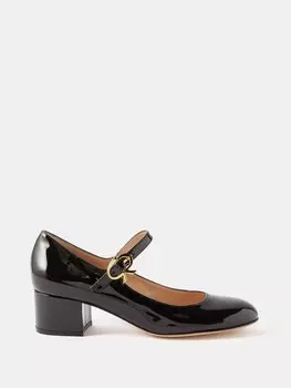 Лакированные туфли мэри джейн ribbon 45 Gianvito Rossi, черный