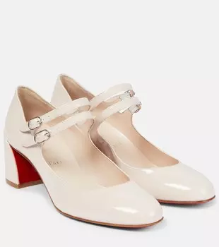 Лакированные туфли Miss Jane Christian Louboutin, белый