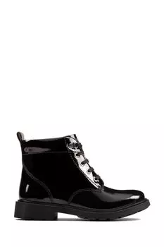 Лакированные туфли на шнуровке Multi Fit Astrol Clarks, черный