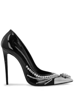 Лакированные туфли с кристаллами Philipp Plein, черный