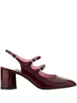 Лакированные туфли с пряжками Carel Paris, красный