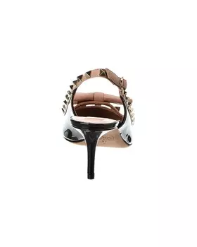 Лакированные туфли Valentino Rockstud 60 с пяткой на пятке, черный