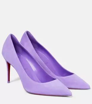 Лакированные замшевые туфли Kate 85 Christian Louboutin, розовый