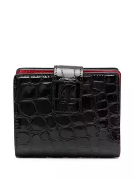 Лакированный кошелек с логотипом Christian Louboutin, черный