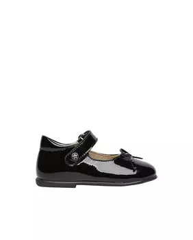 Лаковые кожаные Мэри Джейн для девочки с ремешком Naturino, черный