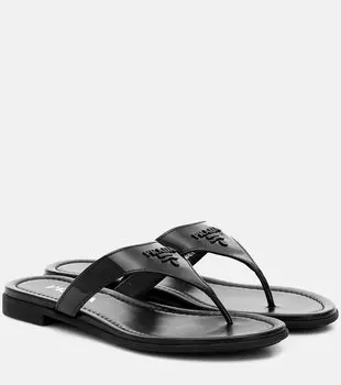 Лаковые сандалии Prada, черный