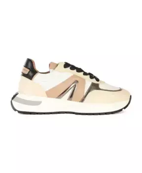 Ламинированные кроссовки с контрастными вставками Alexander Smith, белый