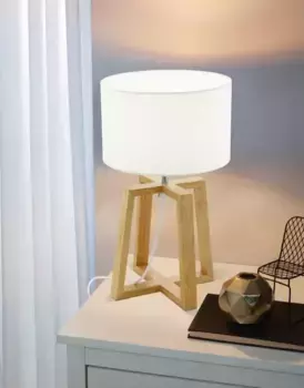 Лампа EGLO "CHIETINO 1" настольная 26,00 см, Высота: 44,00 см., цвет natur, chrom weiss