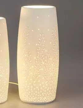 Лампа Formano оставляет ветки 32 см фарфор белый матовый с прорывной лампой
