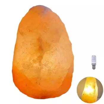 Лампа из соляного камня, соляная лампа, хрустальная лампа, включая светодиодную лампу, высота около 16 см, освещение для сауны около 2-3 кг. Lichthandel Hoch